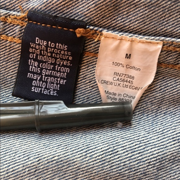 J Crew Indigo Jean Jacket, Distressed, Sz Medium - Picture 5 of 5